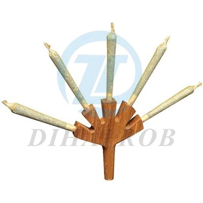 Tubo bifurcado de madeira para fumantes de fumo natural pré-roll